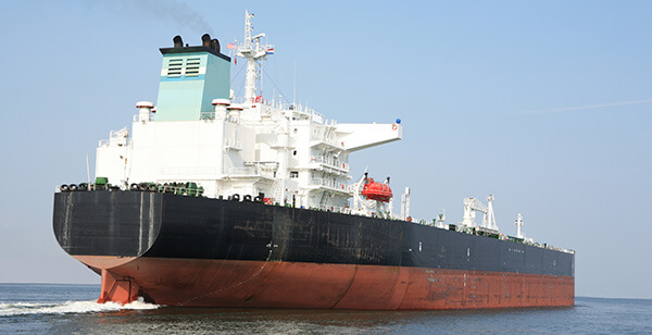 cargo ship at sea